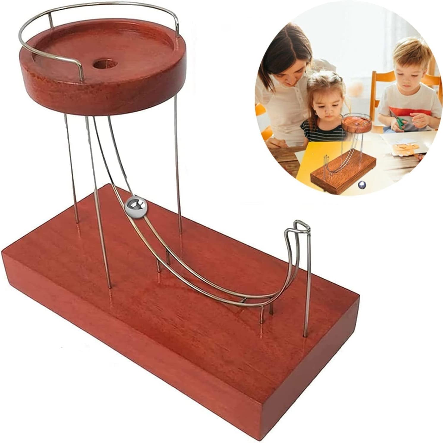 Kinetic Art Perpetual Motion Machine, Science Physics Toys,Non-Stop Rolling Ball Toys,Automatic Swing Motion Perpetual,Child's Education Science Kits,Desktop Decoration Gift for Children and Adults Brand: NCCTRW